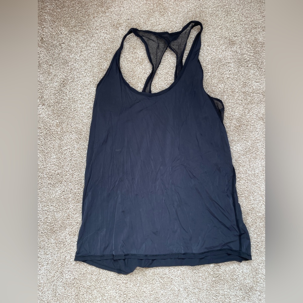 Women’s Black Tank Top - Workout too with cutout in back